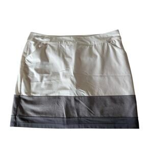 Adidas skort size large white with gray stripe at bottom